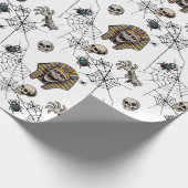 🤍 Witte Farao Mummy Wrapping Paper 🎃👑 Cadeaupapier (Hoek)
