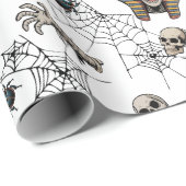 🤍 Witte Farao Mummy Wrapping Paper 🎃👑 Cadeaupapier (Rol Hoek)