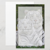 Witte fase, Bengal Tiger, Tigris Briefpapier (Voorkant / Achterkant)