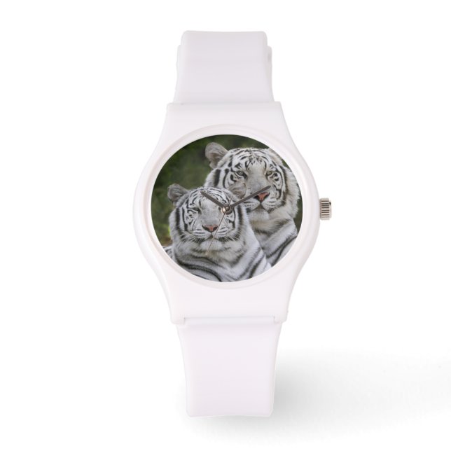 Witte fase, Bengal Tiger, Tigris Horloge (Voorkant)