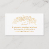 Witte & Faux Gouden Folie Barok Bruiloft Website Informatiekaartje (Voorkant)