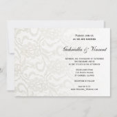 Witte Faux Lace bruiloft uitnodiging (Voorkant)