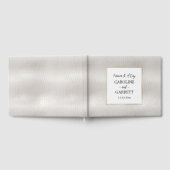 Witte Faux lederen bruiloft Gastenboek (Volledig)