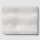 Witte Faux lederen bruiloft Gastenboek (Achterkant)