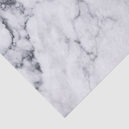 Witte faux-marmer met grijs patroon tissuepapier (Detail)