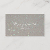 Witte faux Sparkles & Glitter visitekaartjes (Achterkant)