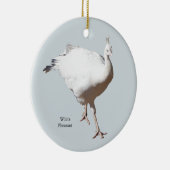 Witte Fazant versiering Keramisch Ornament (Rechts)