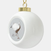 Witte Fazant versiering Keramische Bal Ornament (Rechts)
