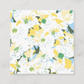 witte fee in sprookje, bruidsfeest, bloem informatiekaartje (Achterkant)