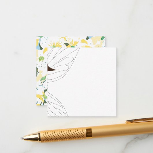 Witte fee in sprookje, vrijgezellenfeest, bloemen informatiekaartje (Voorkant / Achterkant in situ)