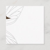 Witte fee in sprookje, vrijgezellenfeest, bloemen informatiekaartje (Voorkant)