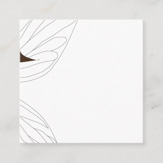 Witte fee in sprookje, vrijgezellenfeest, bloemen informatiekaartje (Voorkant)