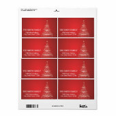 -witte feestdag rond kerstmis etiket (Full Sheet)