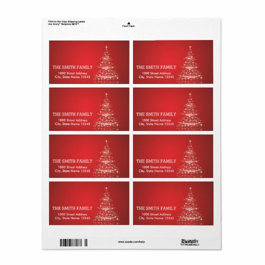 -witte feestdag rond kerstmis etiket (Full Sheet)