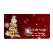 -witte feestdag rond kerstmis etiket (Voorkant)