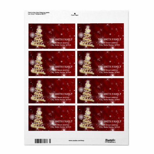 -witte feestdag rond kerstmis etiket (Full Sheet)