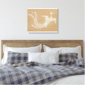 Witte Feniks Canvas Afdruk (Insitu (Slaapkamer))