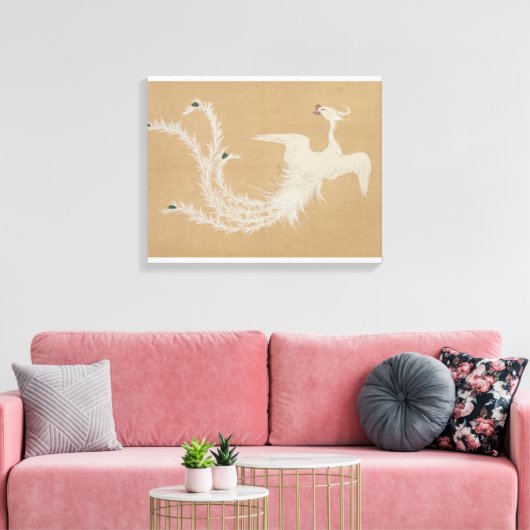 Witte Feniks Canvas Afdruk (Insitu (Woonkamer))
