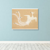 Witte Feniks Canvas Afdruk (Insitu (Houten vloer))
