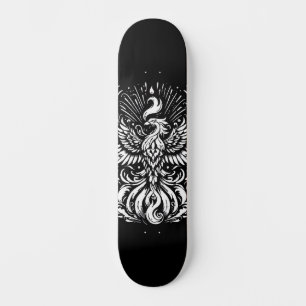Witte Fenix op Zwarte Skate Deck