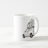 Witte Fiat Auto Koffiemok (Voorkant rechts)