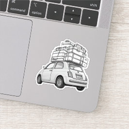Witte Fiat Auto Sticker