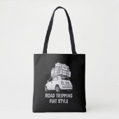 Witte Fiat Auto Tote Bag (Voorkant)