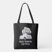 Witte Fiat Auto Tote Bag (Achterkant)