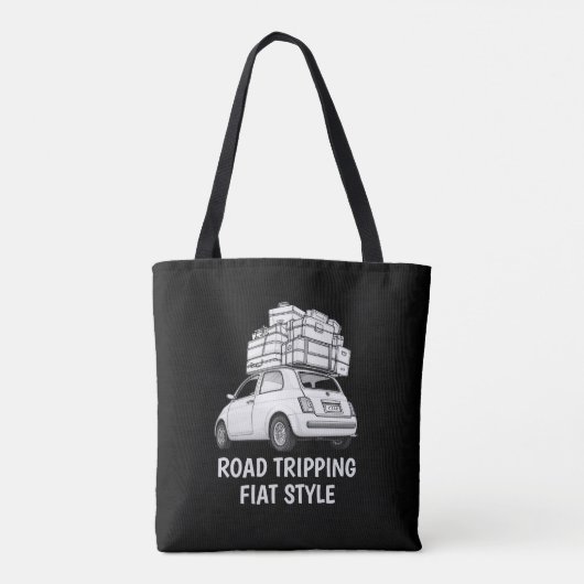 Witte Fiat Auto Tote Bag (Achterkant)