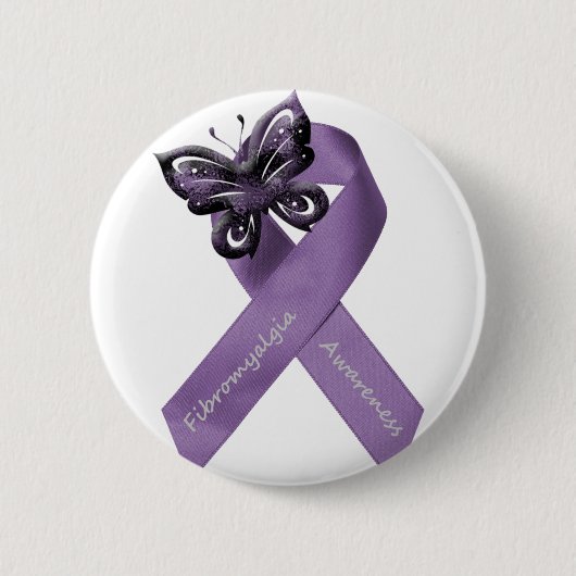 Witte fibromyalgie Button (Voorkant)
