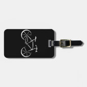 Witte Fiets Bagagelabel (Voorkant horizontaal)