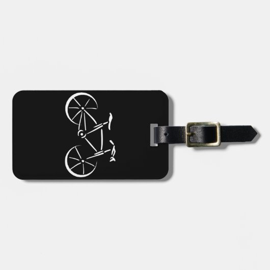 Witte Fiets Bagagelabel (Voorkant horizontaal)