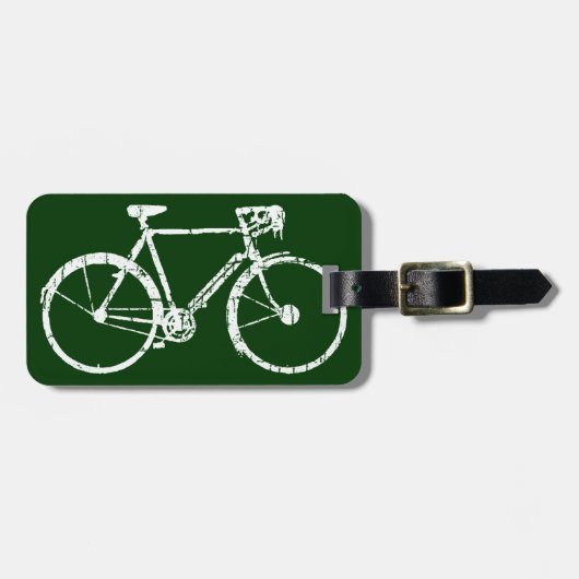 witte fiets bagagelabel (Voorkant horizontaal)