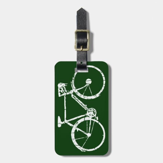 witte fiets bagagelabel (Voorkant verticaal)