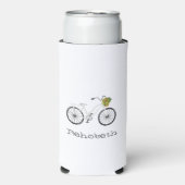 Witte Fiets Bloemmand LOCATIE Zomer Fun Seltzer Blikjeskoeler (Seltzer Voorkant)