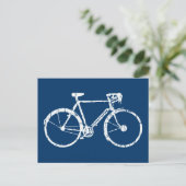 witte fiets briefkaart (Staand voorkant)