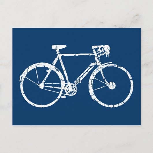 witte fiets briefkaart (Voorkant)