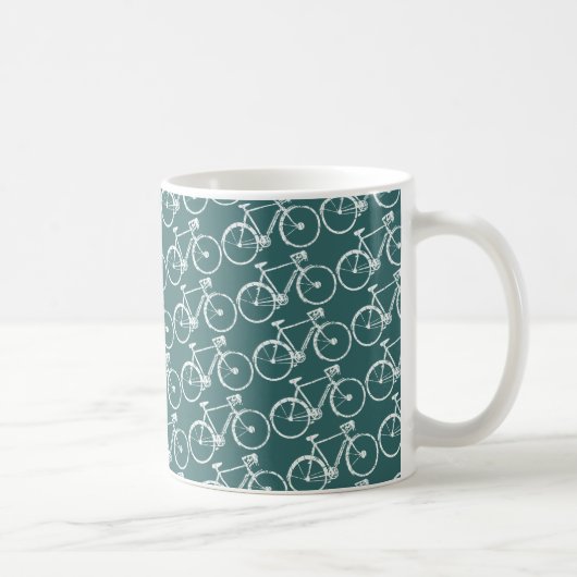 witte fiets koffiemok (Rechts)