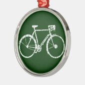 witte fiets metalen ornament (Links)