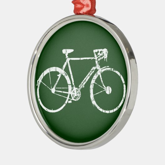 witte fiets metalen ornament (Links)
