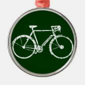 witte fiets metalen ornament (Voorkant)
