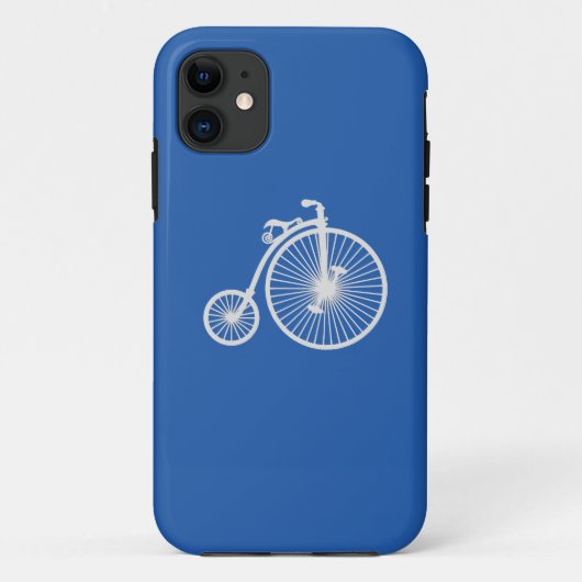  witte fiets op blauw iPhone5-Hoesje Case-Mate iPhone Case (Achterkant)