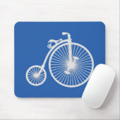 witte fiets op blauw muismat (Met muis)
