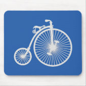 witte fiets op blauw muismat (Voorkant)