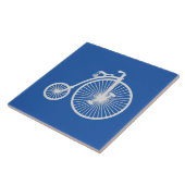 witte fiets op blauw tegeltje (Zijkant)