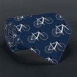 Witte fiets op marineblauw stropdas<br><div class="desc">Witte fiets op blauw achtergrondkleur voor de marine kunnen worden gewijzigd.</div>