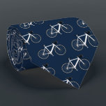 Witte fiets op marineblauw stropdas<br><div class="desc">Witte fiets op blauw achtergrondkleur voor de marine kunnen worden gewijzigd.</div>