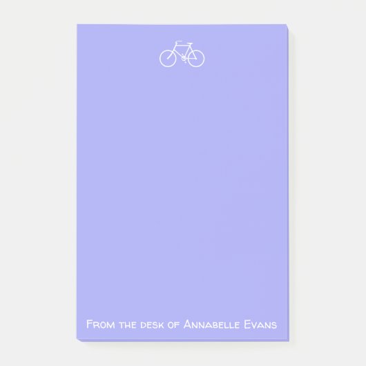Witte fiets op Violet Post-it® Notes (Voorkant)