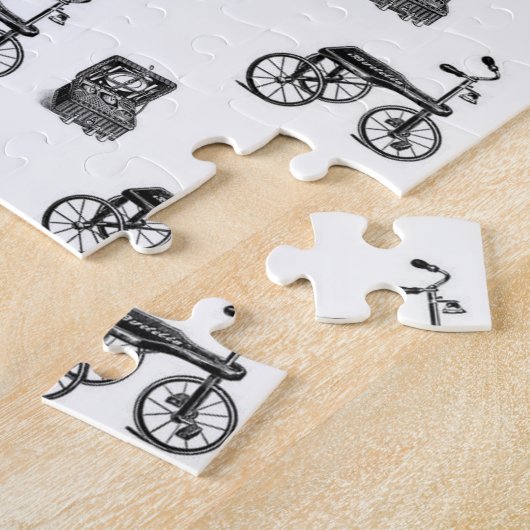  witte fiets puzzel (Zijkant)
