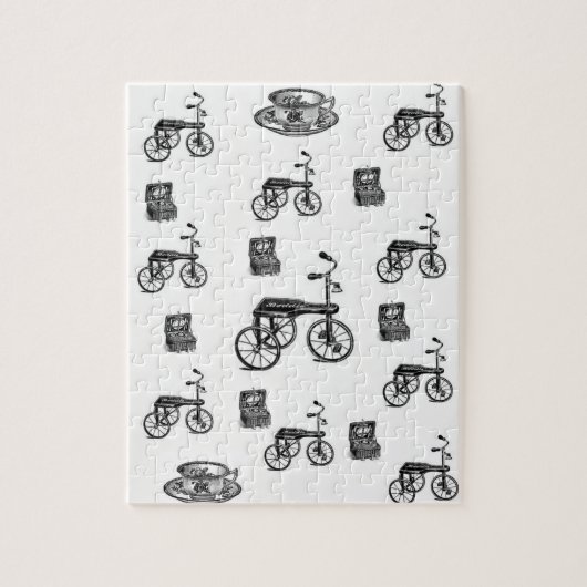  witte fiets puzzel (Verticaal)